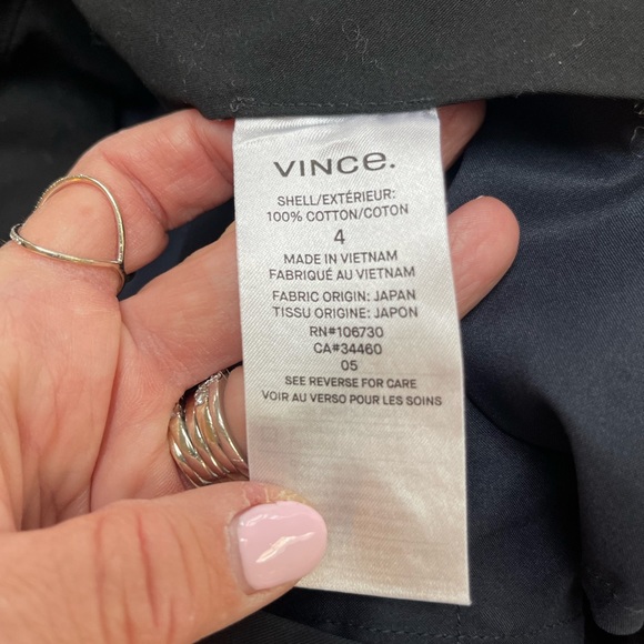 NWOT Vince Navy Blue Lightweight Cuffed Ankle Trousers Size 4 - Picture 7 of 9